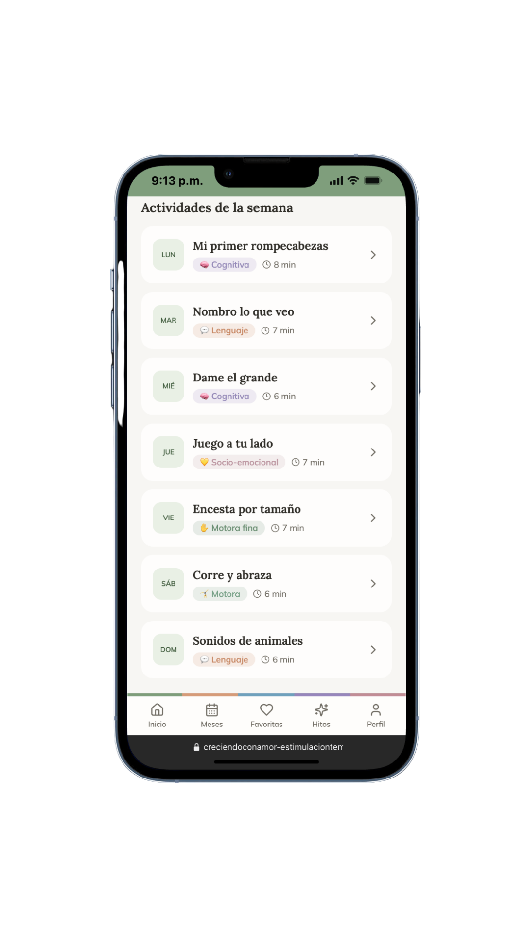 Actividades de la semana