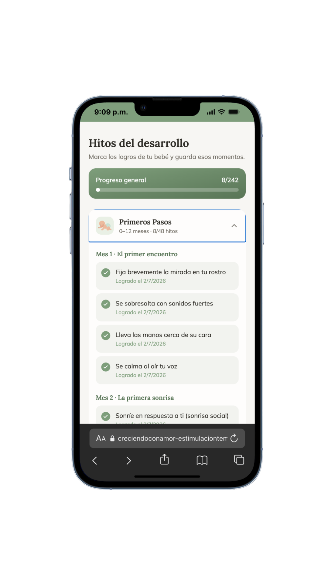 Hitos del desarrollo